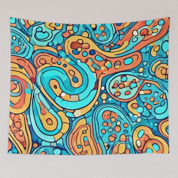 Item preview, Cool Tone Kidney Patterns: Abstract Cartoon Art designed and sold by Health And Fitness Posts e-Store.