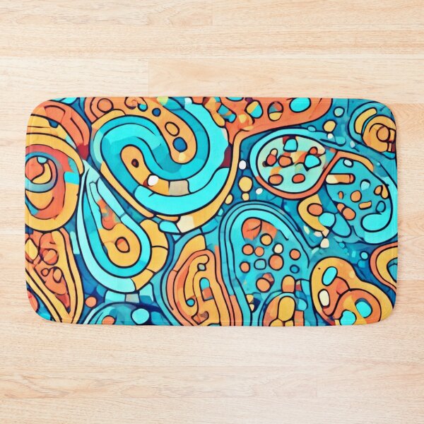 Item preview, Cool Tone Kidney Patterns: Abstract Cartoon Art designed and sold by Health And Fitness Posts e-Store.