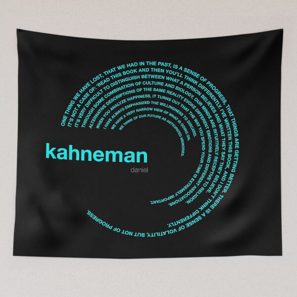 Item preview, Daniel Kahneman famous quotes poster [aqua] designed and sold by CMYKStudio.