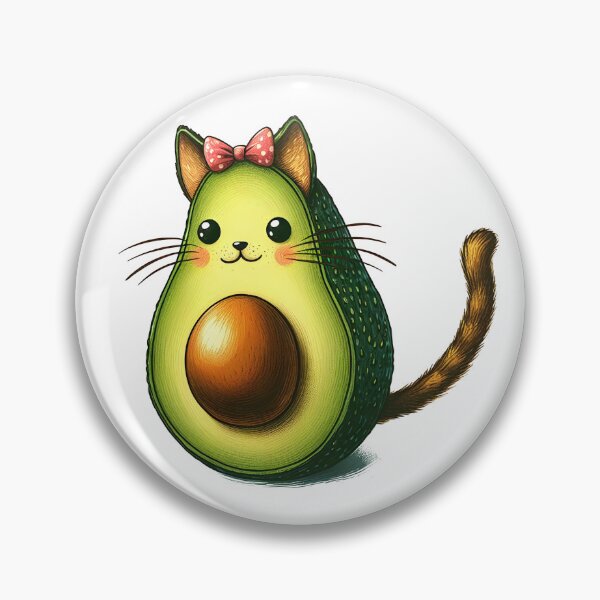 Item preview, Avocat, Cute Avocado Kitten, Avocado Girl designed and sold by Kondi-Art.