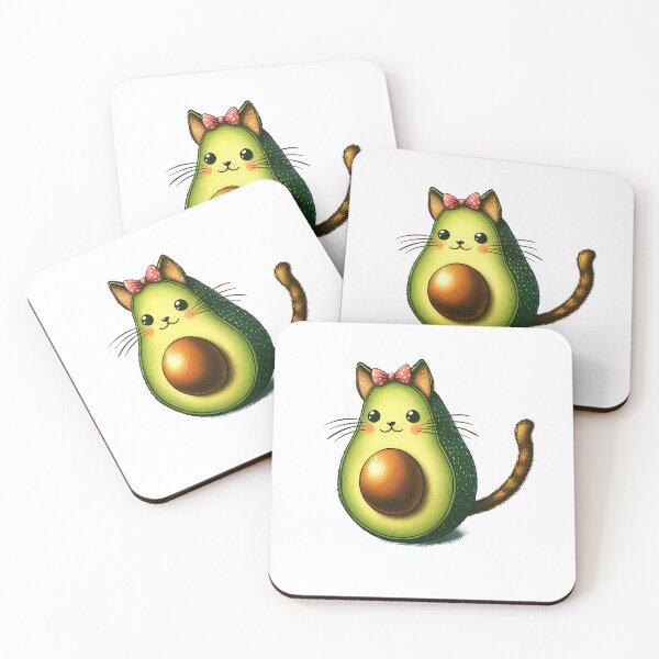 Item preview, Avocat, Cute Avocado Kitten, Avocado Girl designed and sold by Kondi-Art.