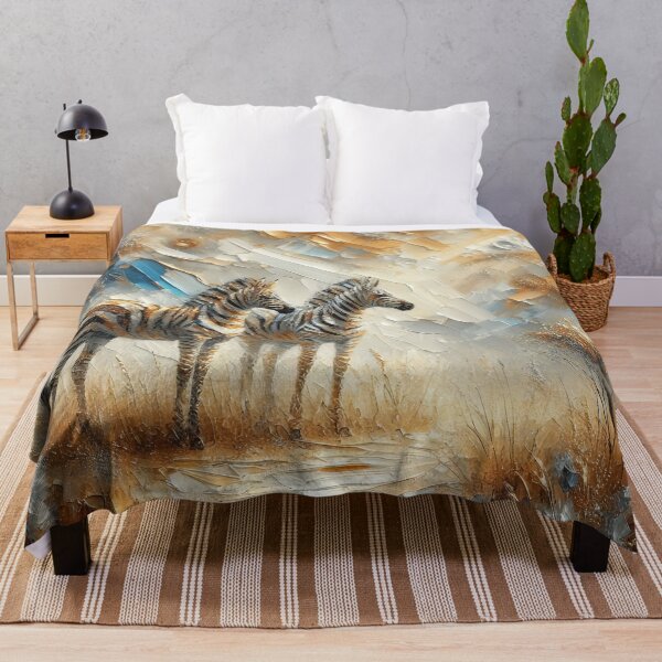 Item preview, Cautious Zebra Pair - African Savannah Series designed and sold by Mermaid's Whimsy.