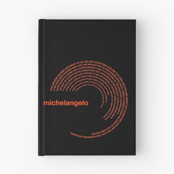 Item preview,  Michelangelo famous quotes poster [orangered] designed and sold by CMYKStudio.