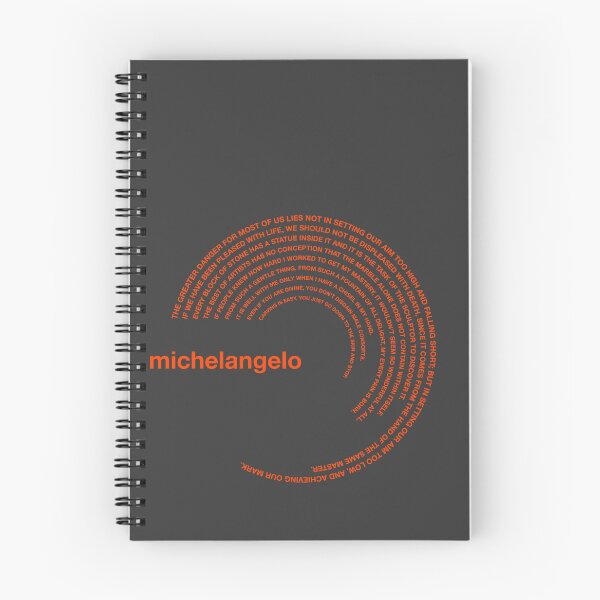 Item preview,  Michelangelo famous quotes poster [orangered] designed and sold by CMYKStudio.