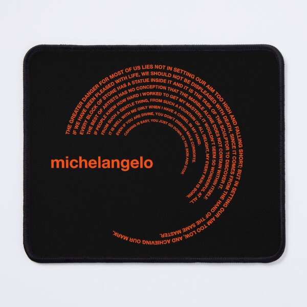 Item preview,  Michelangelo famous quotes poster [orangered] designed and sold by CMYKStudio.