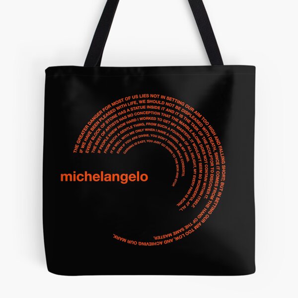 Item preview,  Michelangelo famous quotes poster [orangered] designed and sold by CMYKStudio.