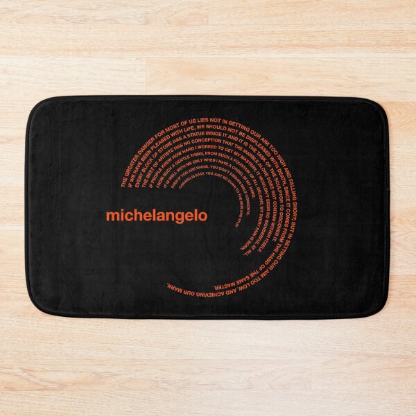 Item preview,  Michelangelo famous quotes poster [orangered] designed and sold by CMYKStudio.