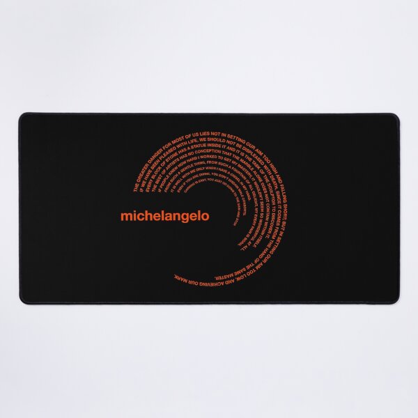 Item preview,  Michelangelo famous quotes poster [orangered] designed and sold by CMYKStudio.