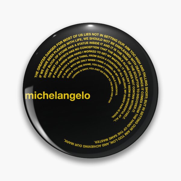 Artikelvorschau, Poster mit berühmten Zitaten von Michelangelo [Gold] entworfen und verkauft von CMYKStudio.