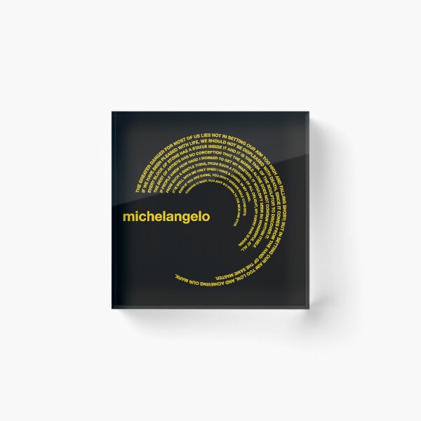 Item preview,  Michelangelo famous quotes poster [gold] designed and sold by CMYKStudio.
