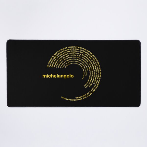 Item preview,  Michelangelo famous quotes poster [gold] designed and sold by CMYKStudio.