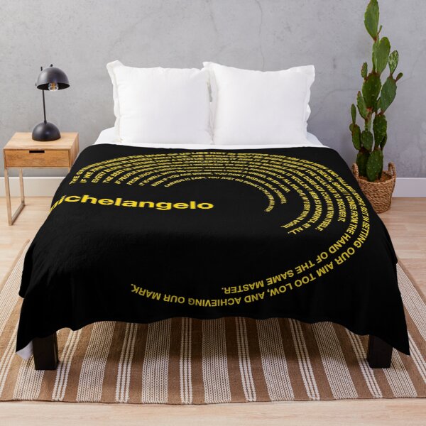 Item preview,  Michelangelo famous quotes poster [gold] designed and sold by CMYKStudio.