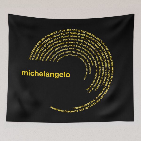 Item preview,  Michelangelo famous quotes poster [gold] designed and sold by CMYKStudio.