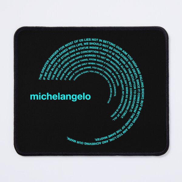 Item preview,  Michelangelo famous quotes poster [aqua] designed and sold by CMYKStudio.