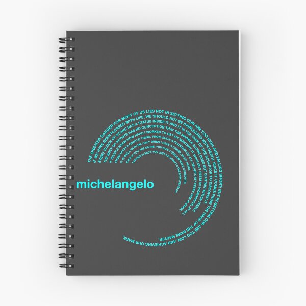 Item preview,  Michelangelo famous quotes poster [aqua] designed and sold by CMYKStudio.