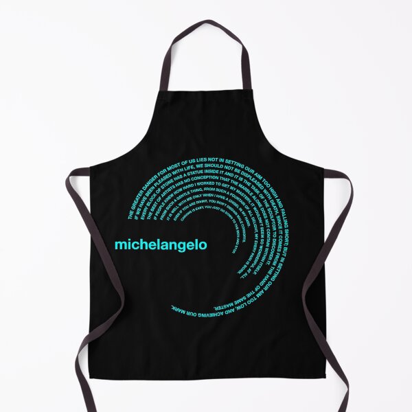 Item preview,  Michelangelo famous quotes poster [aqua] designed and sold by CMYKStudio.