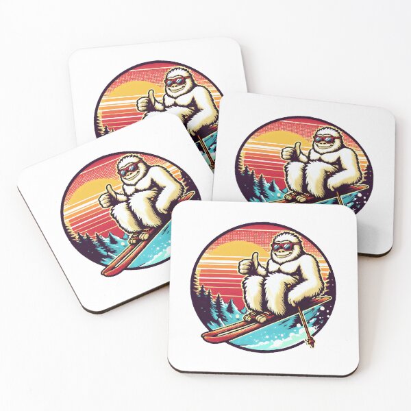 Item preview, Thumb Up Yeti Ski: Enchanting Mountain Creature Artwork designed and sold by Tw1nsAIArt.