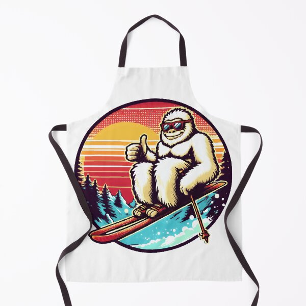 Item preview, Thumb Up Yeti Ski: Enchanting Mountain Creature Artwork designed and sold by Tw1nsAIArt.