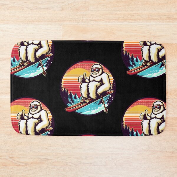 Item preview, Thumb Up Yeti Ski: Enchanting Mountain Creature Artwork designed and sold by Tw1nsAIArt.