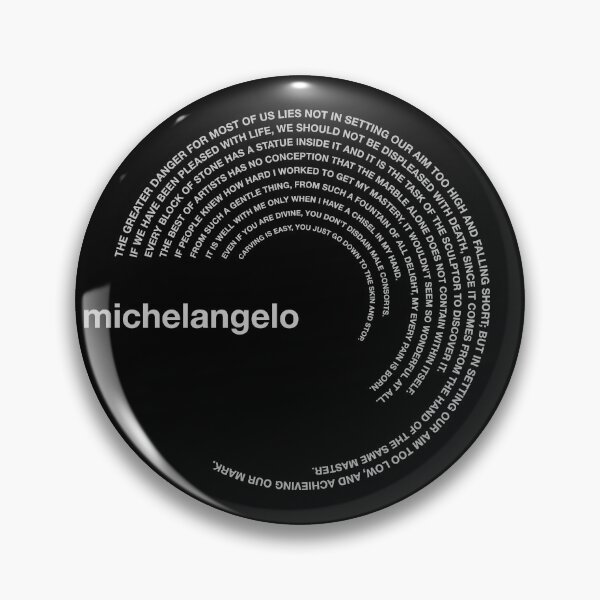 Artikelvorschau, Poster mit berühmten Zitaten von Michelangelo [Silber] entworfen und verkauft von CMYKStudio.