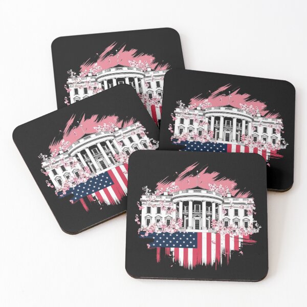 Item preview, White House Blossom - Patriotic USA Flag & Iconic Landmark Tee designed and sold by HOMEDESIGNPRINT.