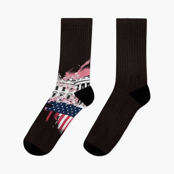 Item preview, White House Blossom - Patriotic USA Flag & Iconic Landmark Tee designed and sold by HOMEDESIGNPRINT.