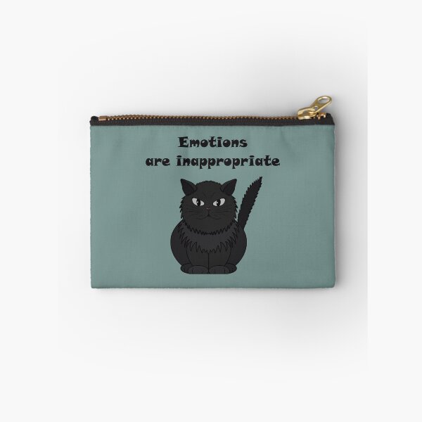 Item preview, Black cat Tomeo with the inscription "Emotions are inappropriate" designed and sold by Cherevan.