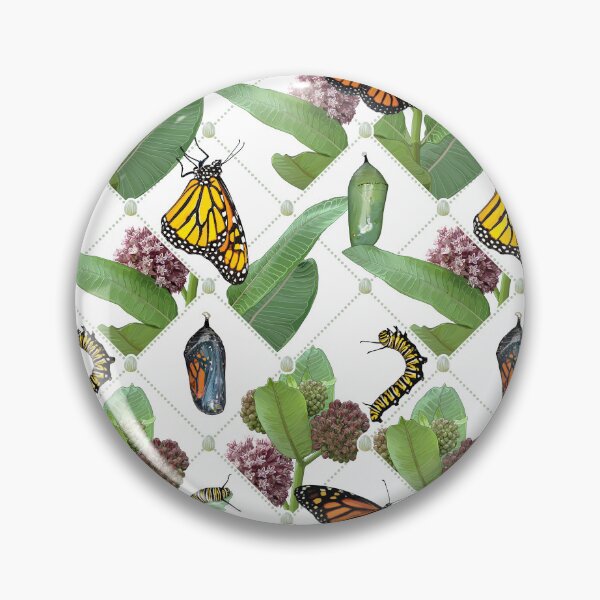 Item preview, Monarch Lifecycle Pattern Egg Caterpillar Chrysalis Butterfly designed and sold by Carleah Unique.