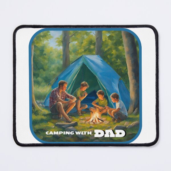 Item preview, Camping with Dad. Gift idea for dad on his father's day. Father's day designed and sold by FreeSoulLab.