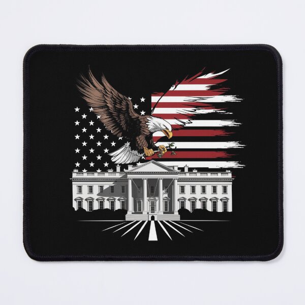 Item preview, Patriotic Eagle & White House T-Shirt - American Flag Apparel designed and sold by HOMEDESIGNPRINT.