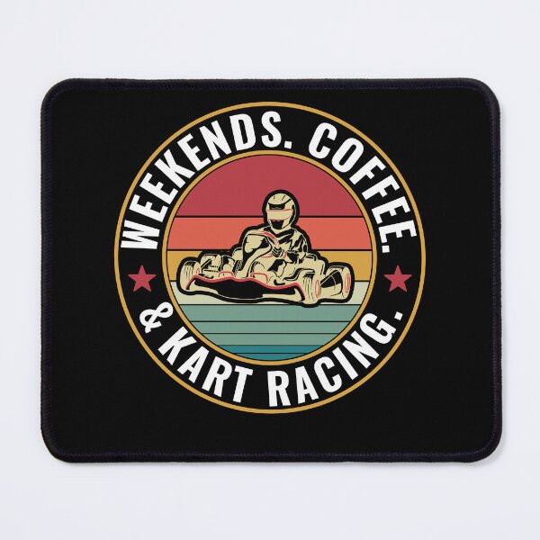 Item preview, Weekends Coffee and Go Kart Racing Funny Go Kart Rcer designed and sold by BlueBerry-Pengu.