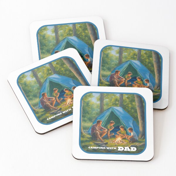 Item preview, Camping with Dad. Gift idea for dad on his father's day. Father's day designed and sold by FreeSoulLab.