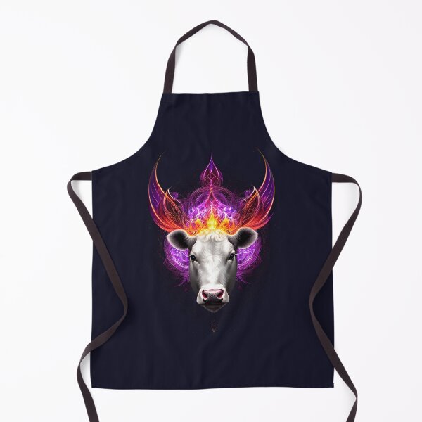Item preview, Cow face in flames and fractal designed and sold by cabana.space.