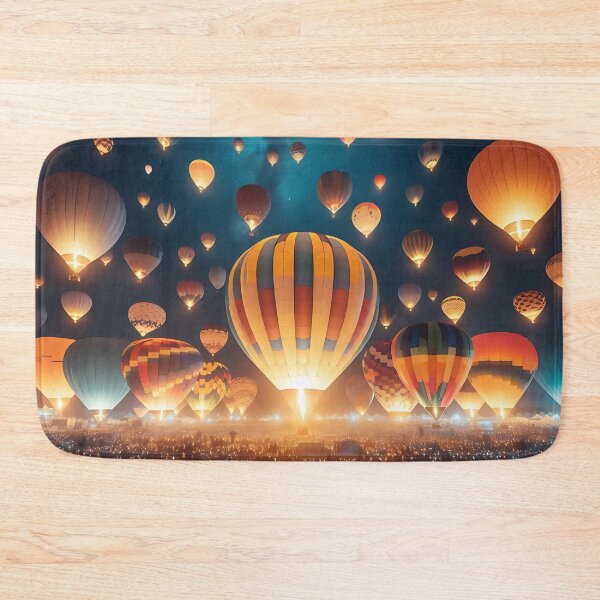 Item preview, Many glowing balloons in the night sky designed and sold by bernhagen.