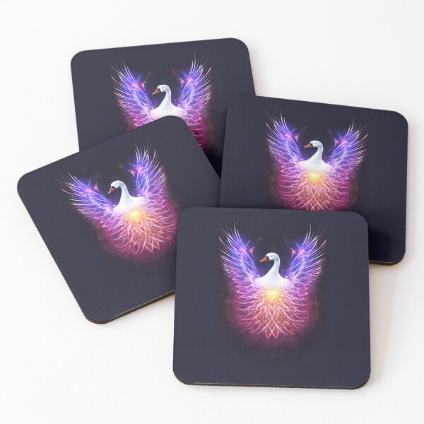 Item preview, Goose face in flames and fractal designed and sold by cabana.space.