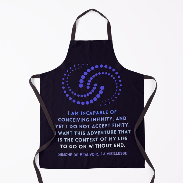 Item preview, Simone de Beauvoir quote: I am incapable of conceiving infinity, and yet I do not accept finity. designed and sold by artbleed.