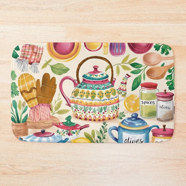 Item preview, A vibrant mix of kitchenware pattern designed and sold by Haji  Kamora.
