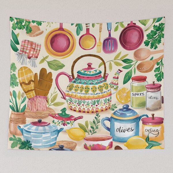 Item preview, A vibrant mix of kitchenware pattern designed and sold by Haji  Kamora.