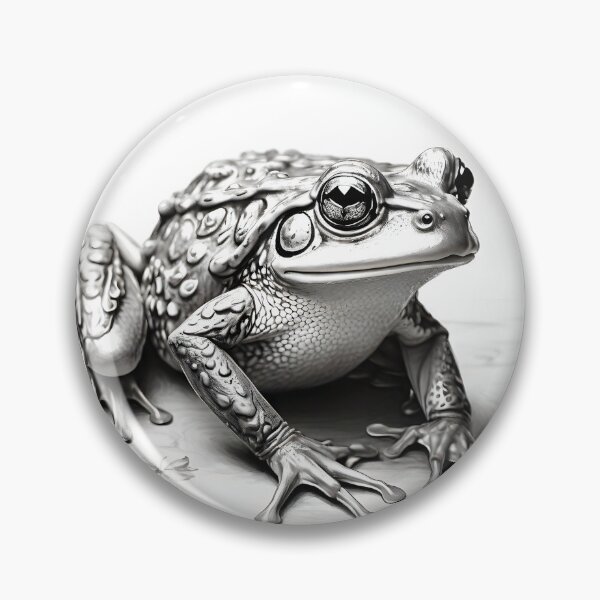 Item preview, Black and white frog drawing designed and sold by Pencil-Art.