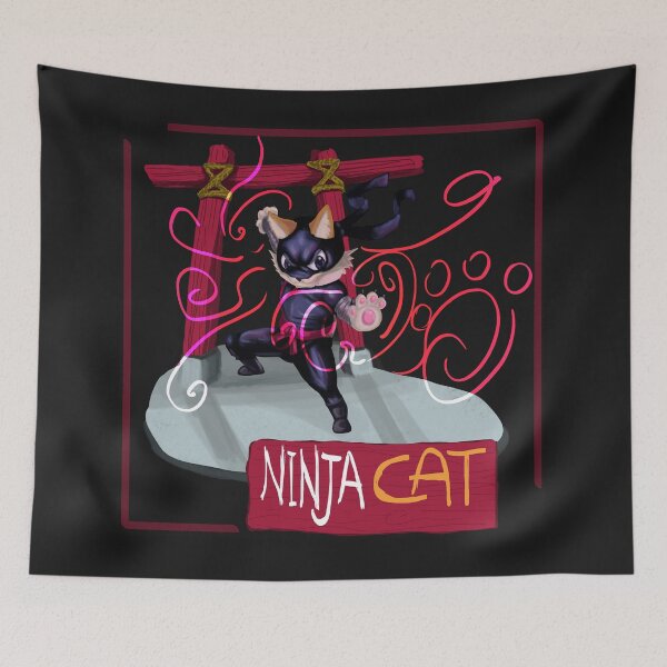 Aperçu de l'œuvre CHAT NINJA v1 créée et vendue par DroidMonkey.
