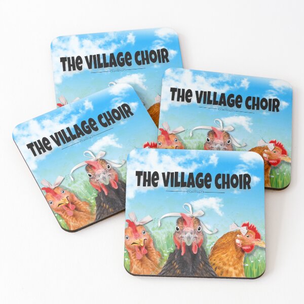 Item preview, Chickens make up this village choir designed and sold by AcadianLady.