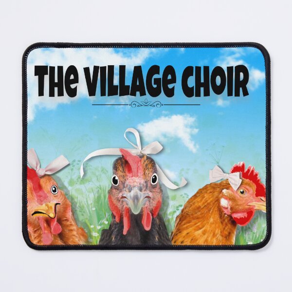 Item preview, Chickens make up this village choir designed and sold by AcadianLady.