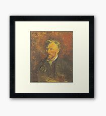 Self-portrait with Pipe and Glass by Van Gogh Framed Print