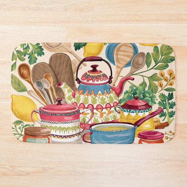 Item preview, A vibrant mix of kitchenware pattern designed and sold by Haji  Kamora.