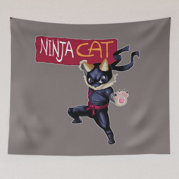 Aperçu de l'œuvre CHAT NINJA v2 créée et vendue par DroidMonkey.