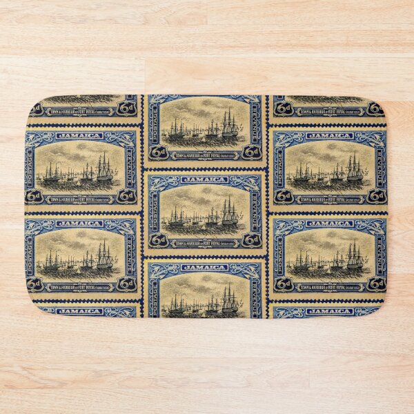 Item preview, Vintage Stamp: Jamaica - Town & Harbour of Port Royale designed and sold by VintageBazaar.