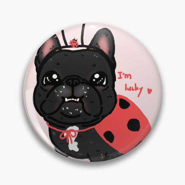 Item preview,  A black frenchbulldog wearing a ladybug outfit designed and sold by BFF2023frenchie.