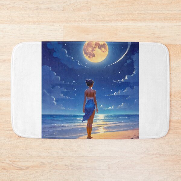 Item preview, Walking by the sea under a full moon designed and sold by Steffani Lehmann.
