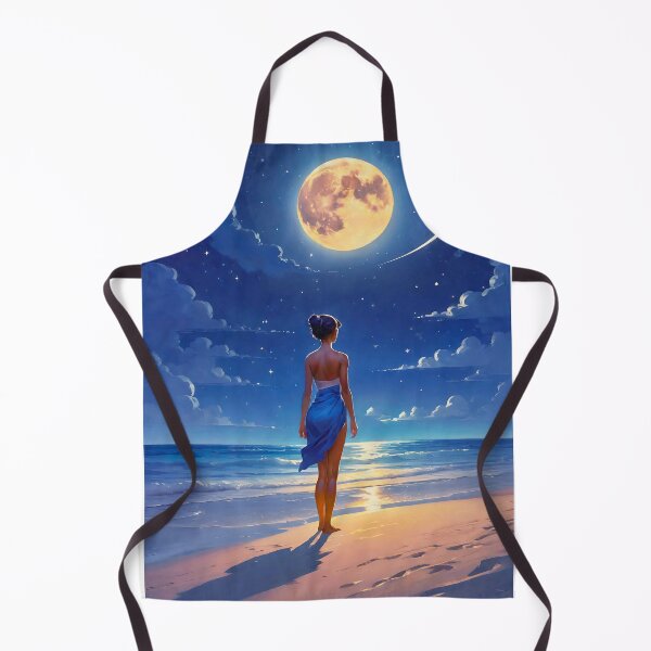 Item preview, Walking by the sea under a full moon designed and sold by Steffani Lehmann.