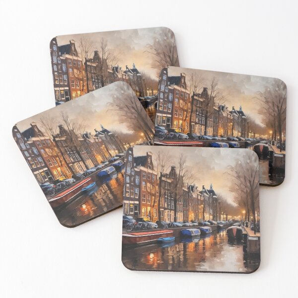 Item preview, Amsterdam by night designed and sold by Island Art Studios.